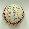 Joe Morgan Signed Heavily Inscribed Career STAT Baseball Reggie Jackson COA