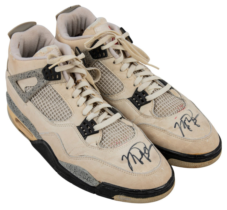 Michael Jordan Game Used Twice Signed 1988 Nike Sneakers Photo Matched Beckett