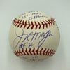 Joe Morgan Signed Heavily Inscribed Career STAT Baseball Reggie Jackson COA