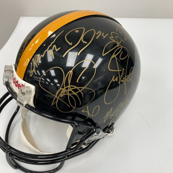 2005 Pittsburgh Steelers Super Bowl Champs Team Signed Game Helmet Beckett COA