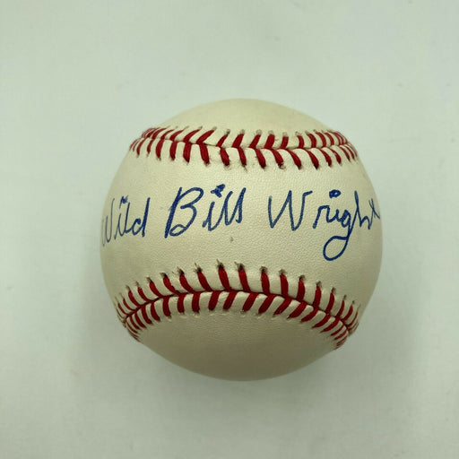 Wild Bill Wright Signed Official Major League Baseball Negro League Legend JSA