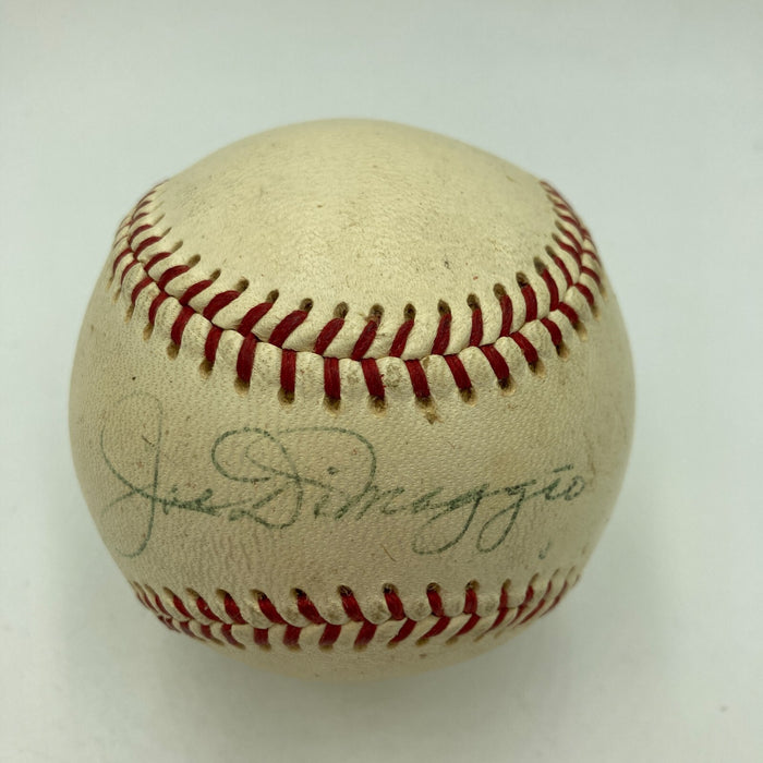 Joe Dimaggio Signed Vintage 1959 American League Cronin Baseball JSA COA