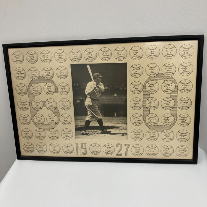 Babe Ruth Signed 60 Home Run Photo Display Given to Teammate PSA DNA Historic