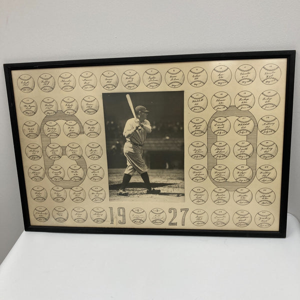 Babe Ruth Signed 60 Home Run Photo Display Given to Teammate PSA DNA Historic