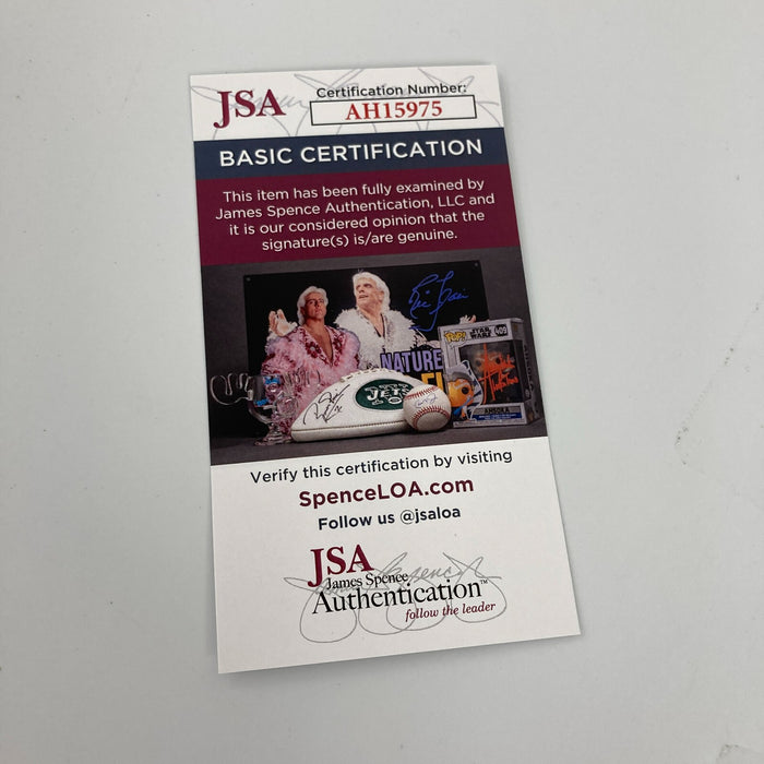 Warren Spahn Signed 1950's Game Model Baseball Glove JSA COA