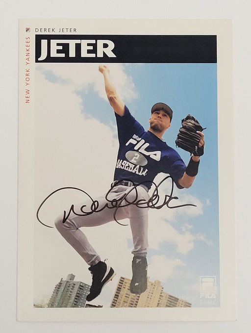 Derek Jeter 1996 Rookie Signed Fila 5x7 Photo Beckett COA