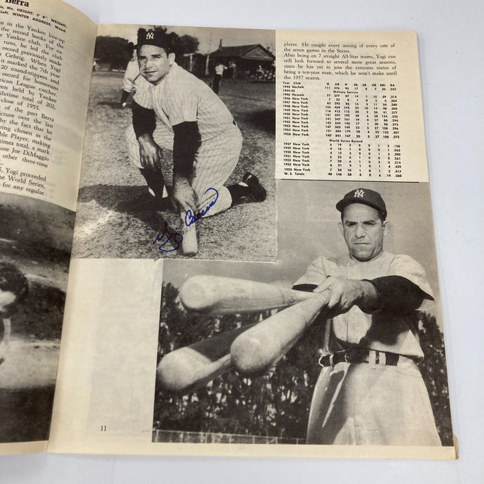 1956 New York Yankees World Series Champs Team Signed Yearbook Mickey Mantle JSA