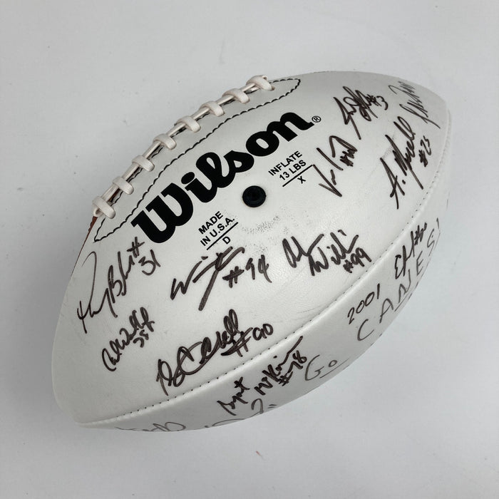 2001 Miami Hurricanes NCAA National Champions Team Signed Football JSA COA