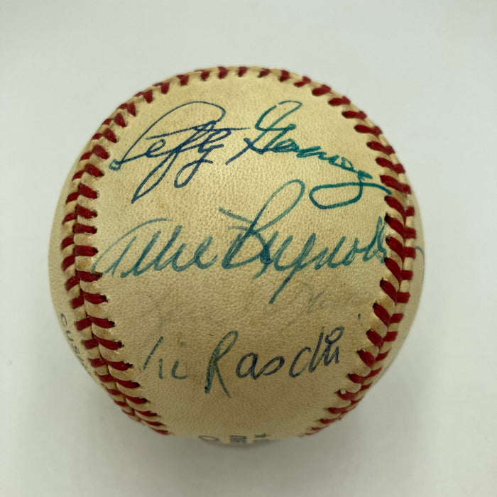 Lefty Gomez Whitey Ford Ed Lopat Vic Raschi Allie Reynolds Signed Baseball JSA