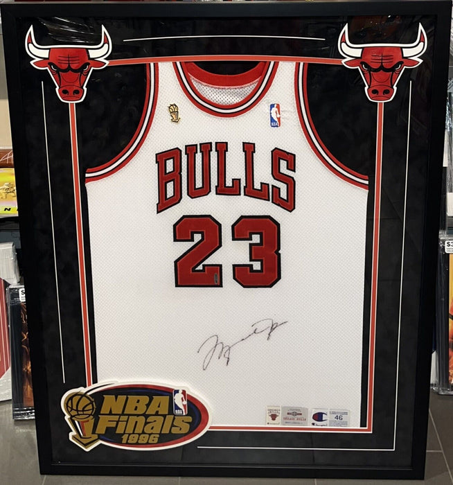 Michael Jordan Signed 1995-96 Chicago Bulls NBA Finals Pro Cut Jersey Upper Deck