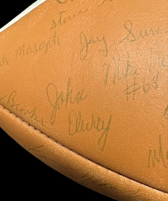 John Elway Pre Rookie 1980 Stanford Cardinals Team Signed Football JSA COA