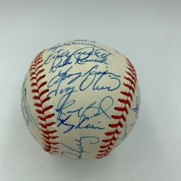 Stunning 1990 Minnesota Twins Team Signed Baseball Kirby Puckett 34 Sigs JSA COA