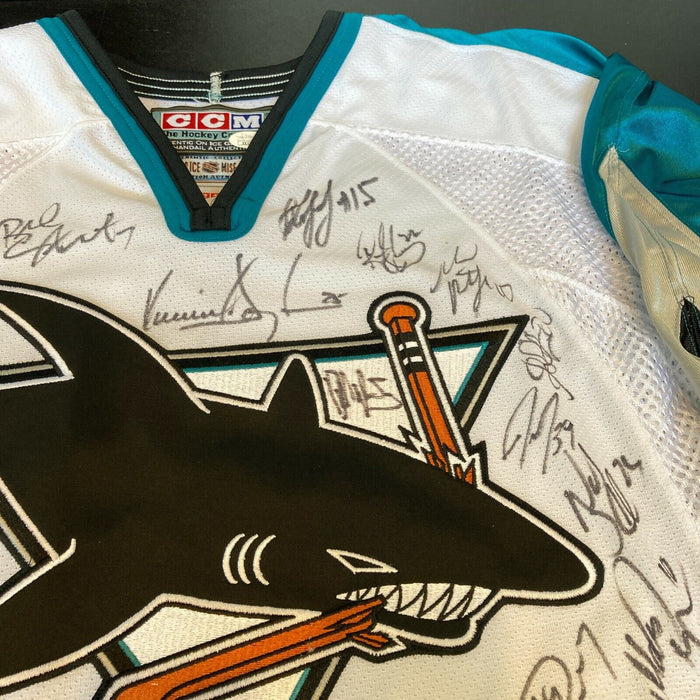 1999-2000 San Jose Sharks Team Signed Authentic Game Model NHL Jersey JSA COA