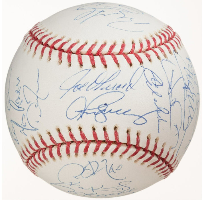 2008 New York Yankees Team Signed Baseball Derek Jeter Mariano Rivera Steiner