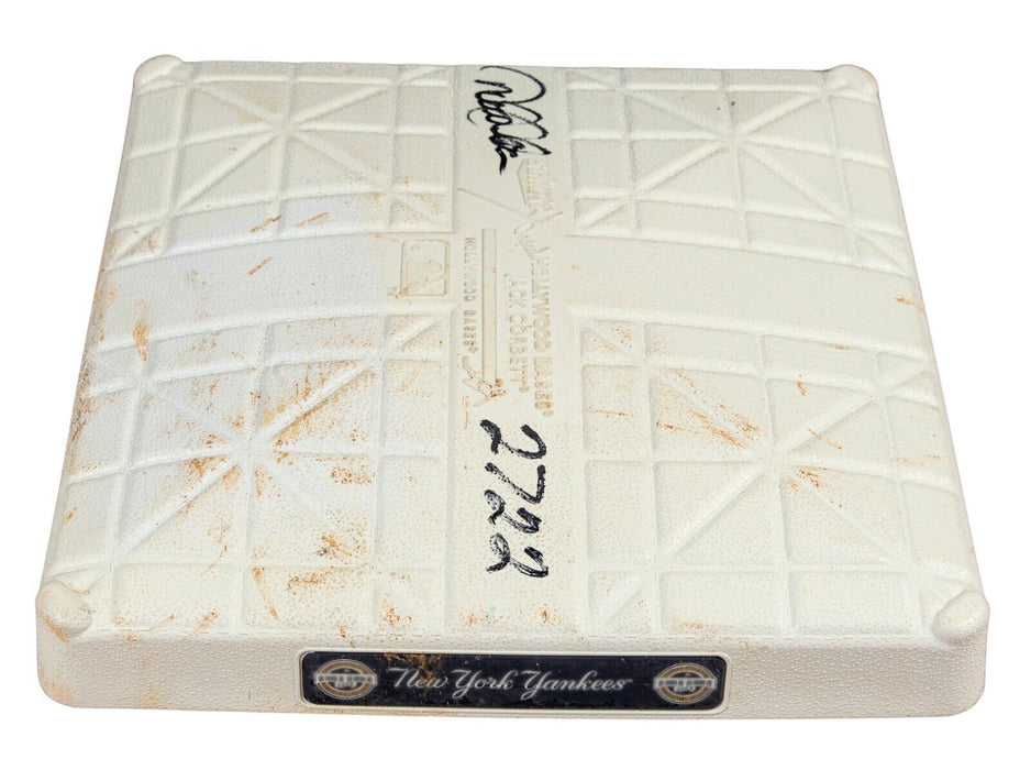 Derek Jeter Hit #2,722 Yankees All Time Leader Signed Game Used Base Steiner