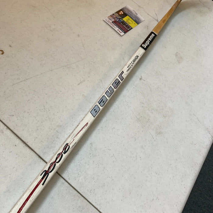 Luc Robitaille Signed Game Issued Bauer Hockey Stick With JSA COA