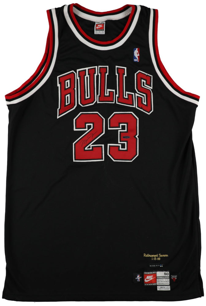 Michael Jordan Signed 1999 Nike Chicago Bulls Retirement Jersey UDA & Beckett