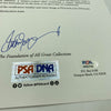 Joe Dimaggio Signed JM Everett Portrait American League Baseball PSA DNA COA