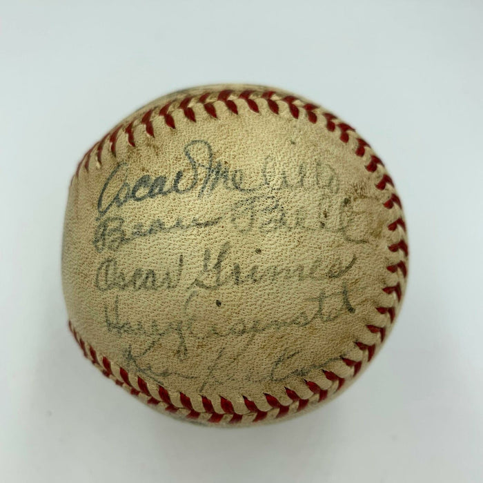1939 Cleveland Indians Team Signed Centennial American League Baseball JSA COA