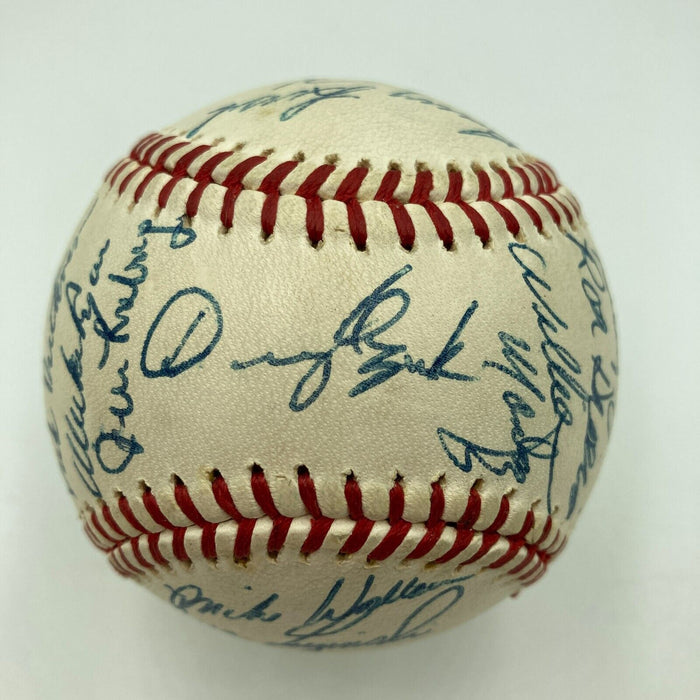 Beautiful 1973 Philadelphia Phillies Team Signed Baseball Mike Schmidt JSA COA