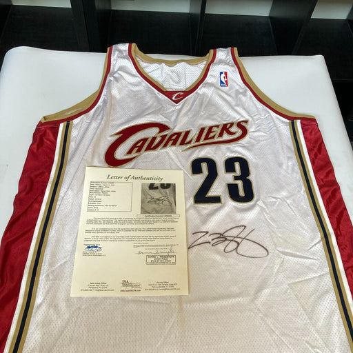 Lebron James Signed Rookie 2003-04 Cavaliers Game Issued Jersey JSA COA