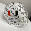 1998 Miami Hurricane Team Signed Game Issued Helmet 41 Sigs PSA DNA COA