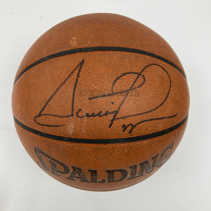 Scottie Pippen Signed Spalding NBA Game Used Chicago Bulls Basketball JSA COA