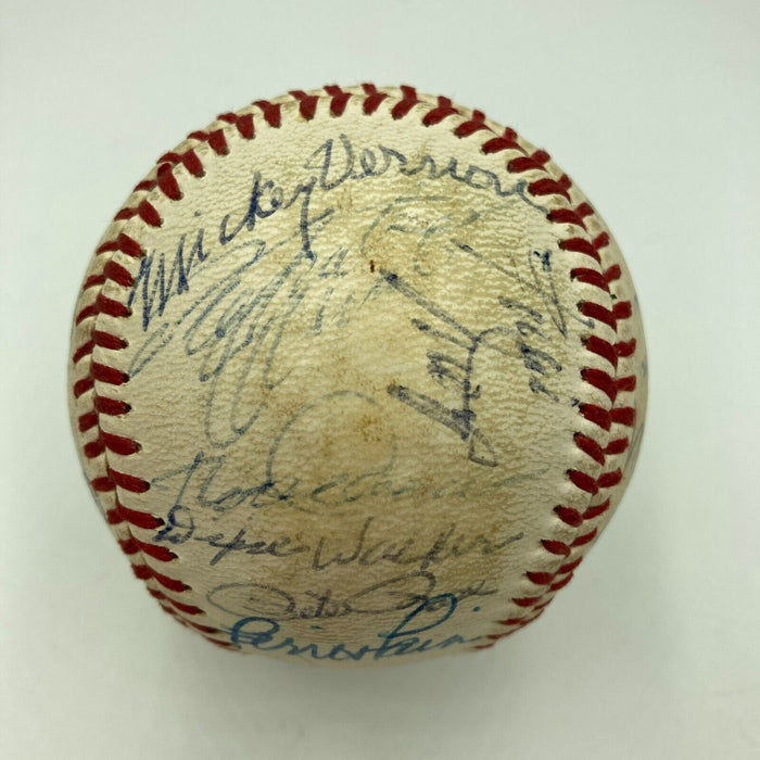 The Finest 1935-1975 Batting Champs Signed Baseball Clemente Mantle Dimaggio JSA