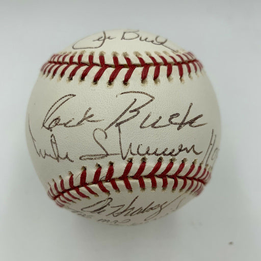 Jack Buck Legendary St. Louis Cardinals Broadcasters Signed Baseball JSA COA