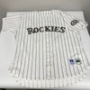 Larry Walker Signed Game Issued Colorado Rockies Russell Jersey JSA COA