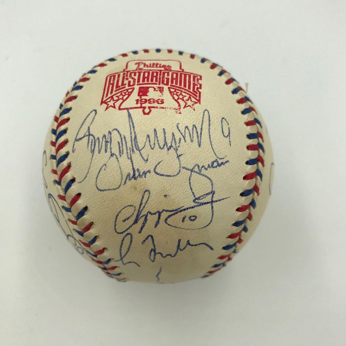 1996 All Star Game Signed Baseball Mcgwire Cal Ripken Gwynn Maddux PSA DNA COA
