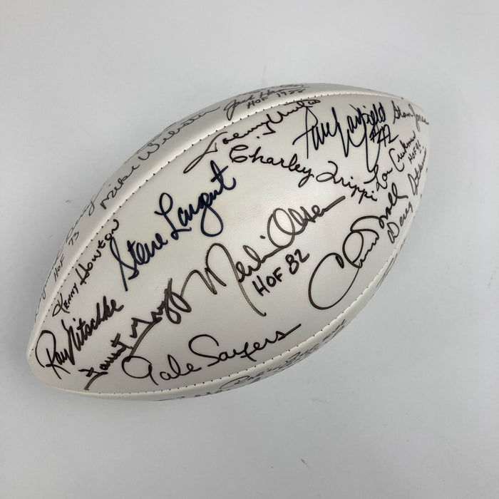 Johnny Unitas Len Dawson Nitschke Hall Of Fame Multi Signed Football 27 Sigs JSA