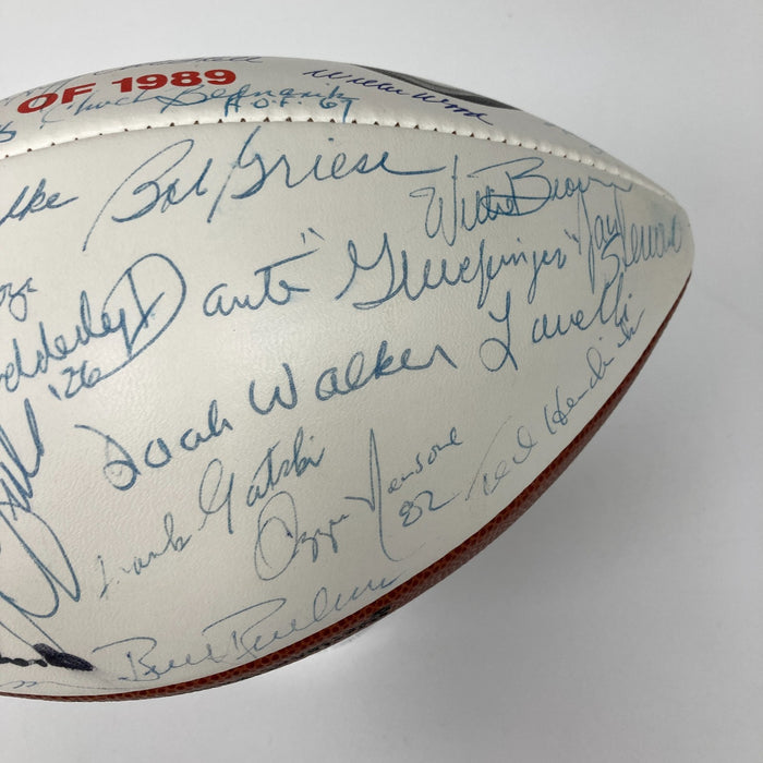 1989 HOF Induction Signed Football 45 Sigs Johnny Unitas Bart Starr Landry JSA