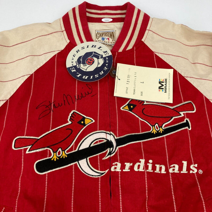 Stan Musial Signed St. Louis Cardinals Cooperstown Collection Jacket JSA COA