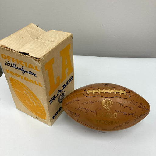 1959 Los Angeles Rams Vintage Facsimile Team Signed Football With Box