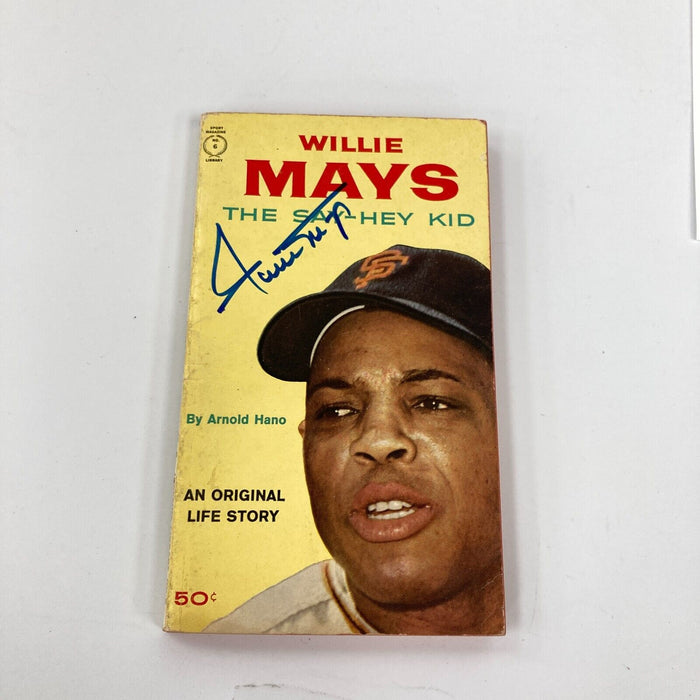 Willie Mays The Say Hey Kid Signed 1950's Baseball Book Beckett COA