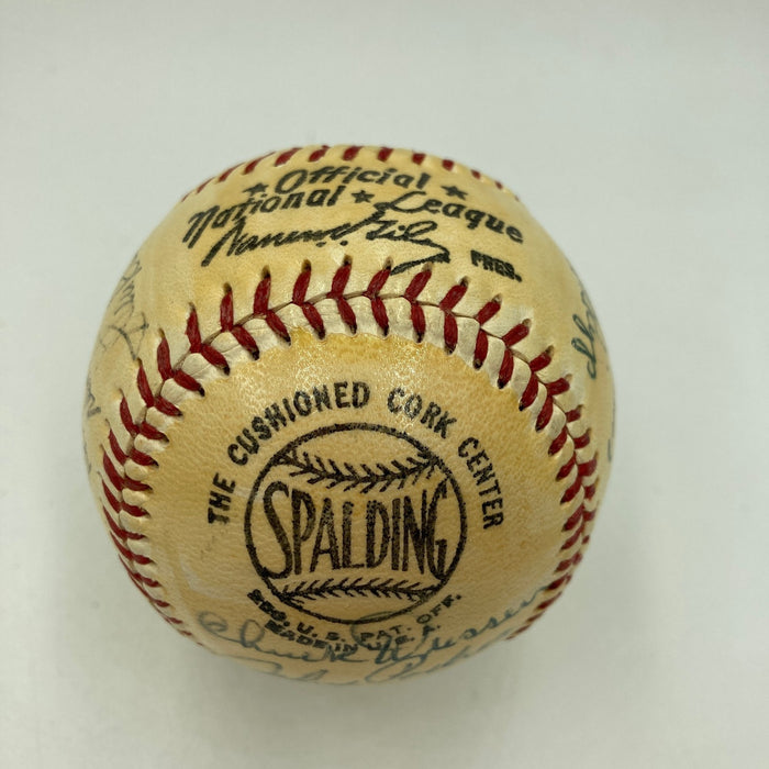 1957 Brooklyn Dodgers Clubhouse Signed National League Giles Baseball