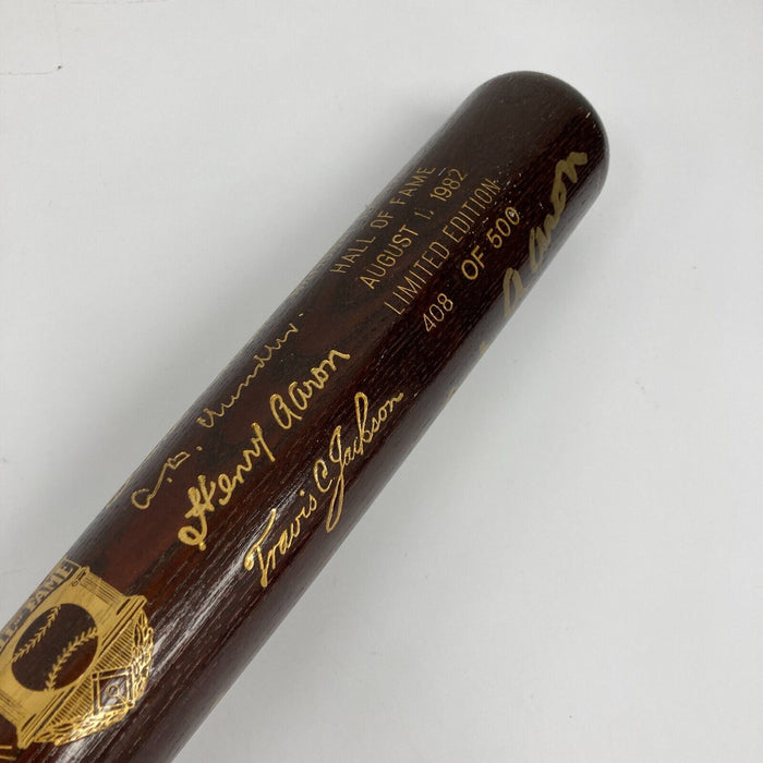 Hank Aaron Harmon Killebrew 1982 Hall Of Fame Induction Signed Baseball Bat JSA