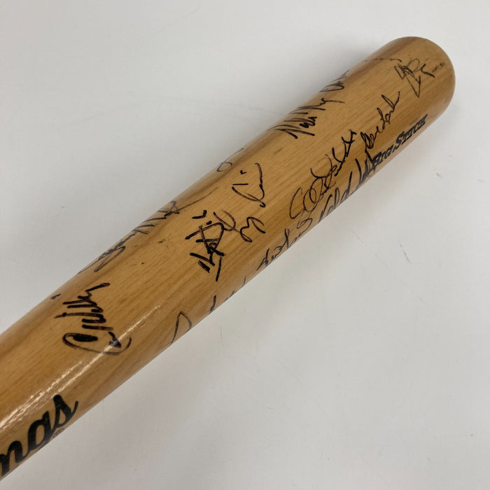 Kirby Puckett 1993 Minnesota Twins Team Signed Rawlings Bat Beckett COA
