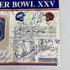 1990 New York Giants Super Bowl Champs Team Signed Commemorative Patch JSA COA