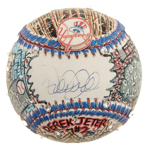 Derek Jeter Signed Charles Fazzino Hand Painted Pop Art Baseball MLB & Steiner