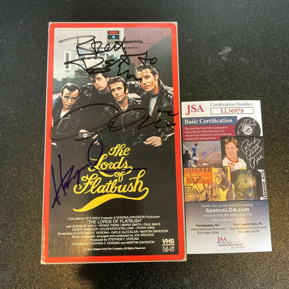 Henry Winkler & Armand Assante Signed The Lords Of Flatbush VHS Movie JSA COA