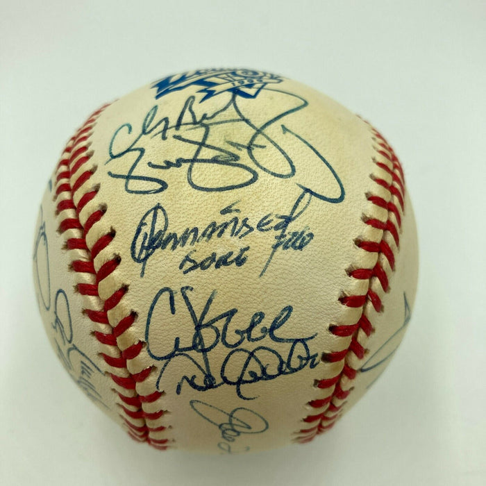 1999 New York Yankees World Series Champs Team Signed Baseball Derek Jeter PSA