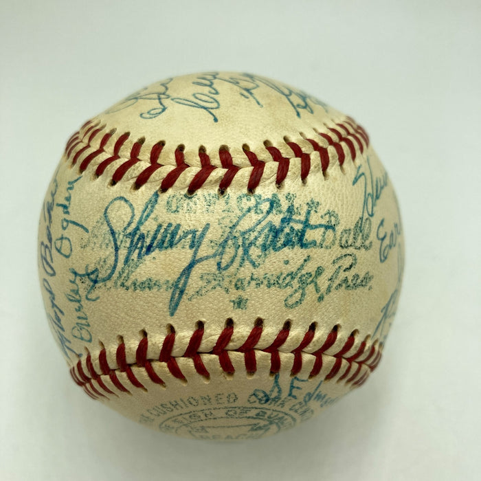 Washington Senators Legends Signed Baseball Moe Berg Goose Goslin 31 Sigs PSA