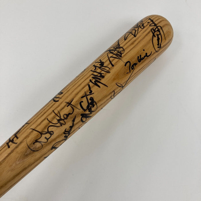 1993 Atlanta Braves Team Signed Bat John Smoltz Tom Glavine Deion Sanders JSA