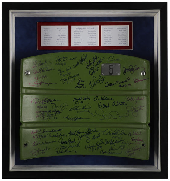 The Finest Hall Of Fame Multi Signed Wrigley Field Seatback 50 Sigs! Steiner COA