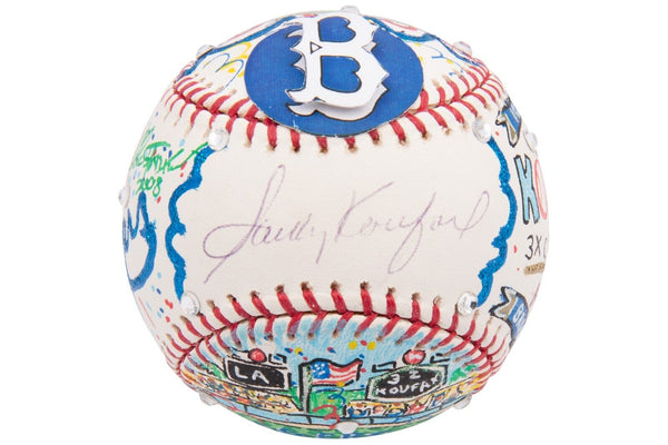 Sandy Koufax Signed Charles Fazzino Hand Painted Pop Art Baseball PSA DNA COA