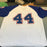 Hank Aaron HOF 82 755 Home Runs #44 Signed Heavily Inscribed Stat Jersey JSA