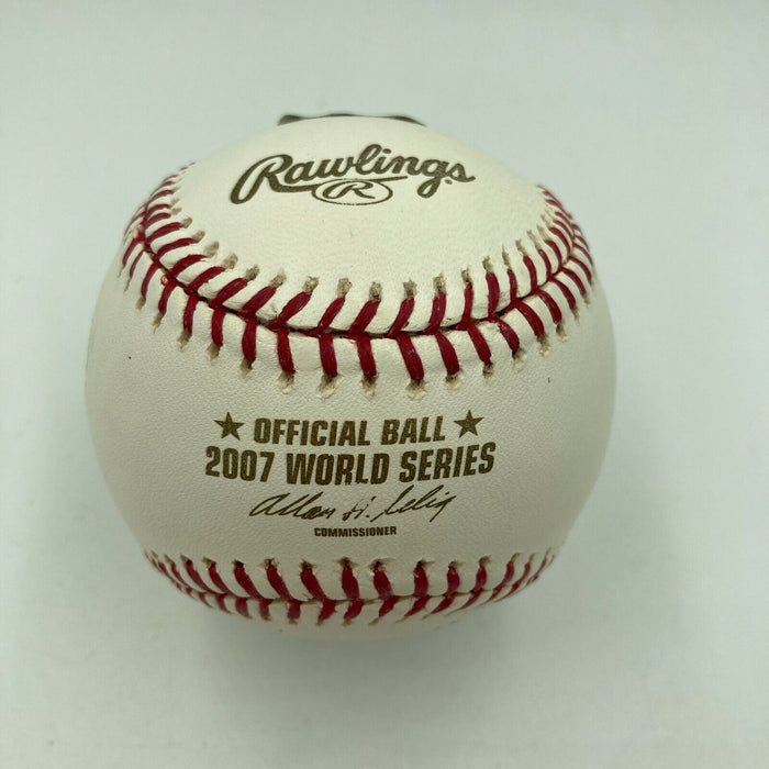 Javier Lopez Signed 2007 World Series Baseball Boston Red Sox