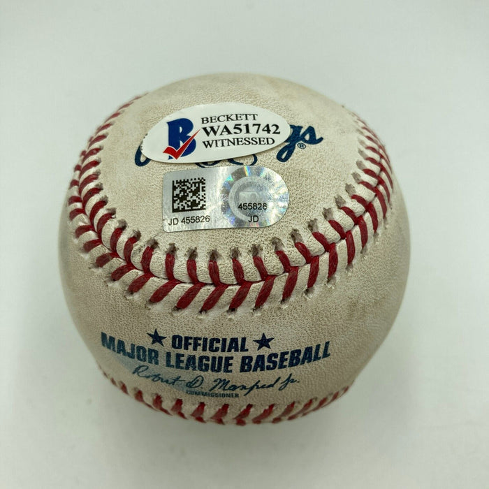 Juan Soto MLB Debut May 20, 2018 Signed Game Used Baseball MLB & JSA COA MINT 9